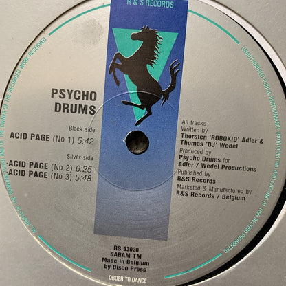 Psychodrums “Acid Page” 3 Version 12inch Vinyl Single on R&S