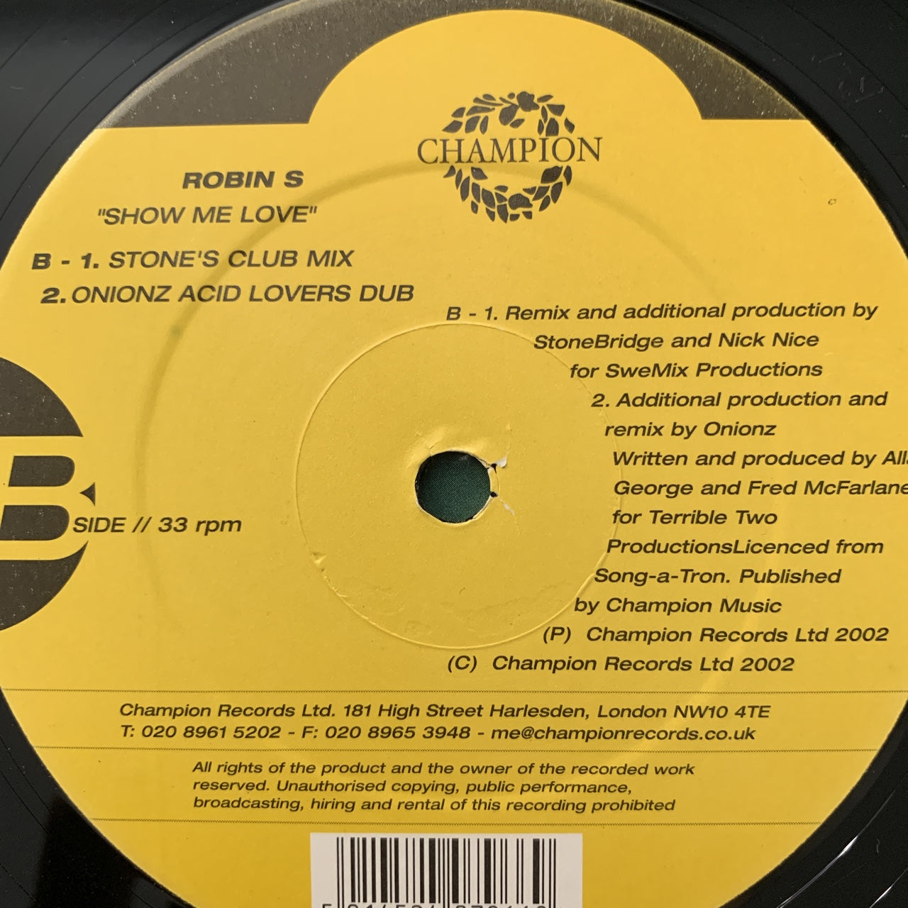 Robin S “Show me Love” 2002 Remixes