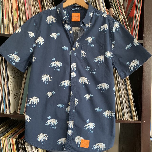 Superdry South Bank Surf Shirt 100% Cotton Size Large