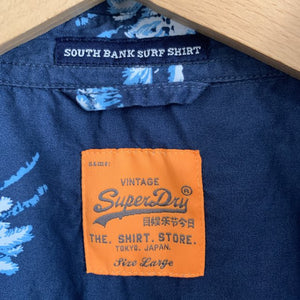 Superdry South Bank Surf Shirt 100% Cotton Size Large
