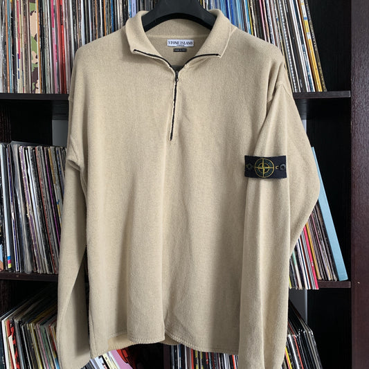 Stone Island Vintage zip front Knit Size XL Made In Italy