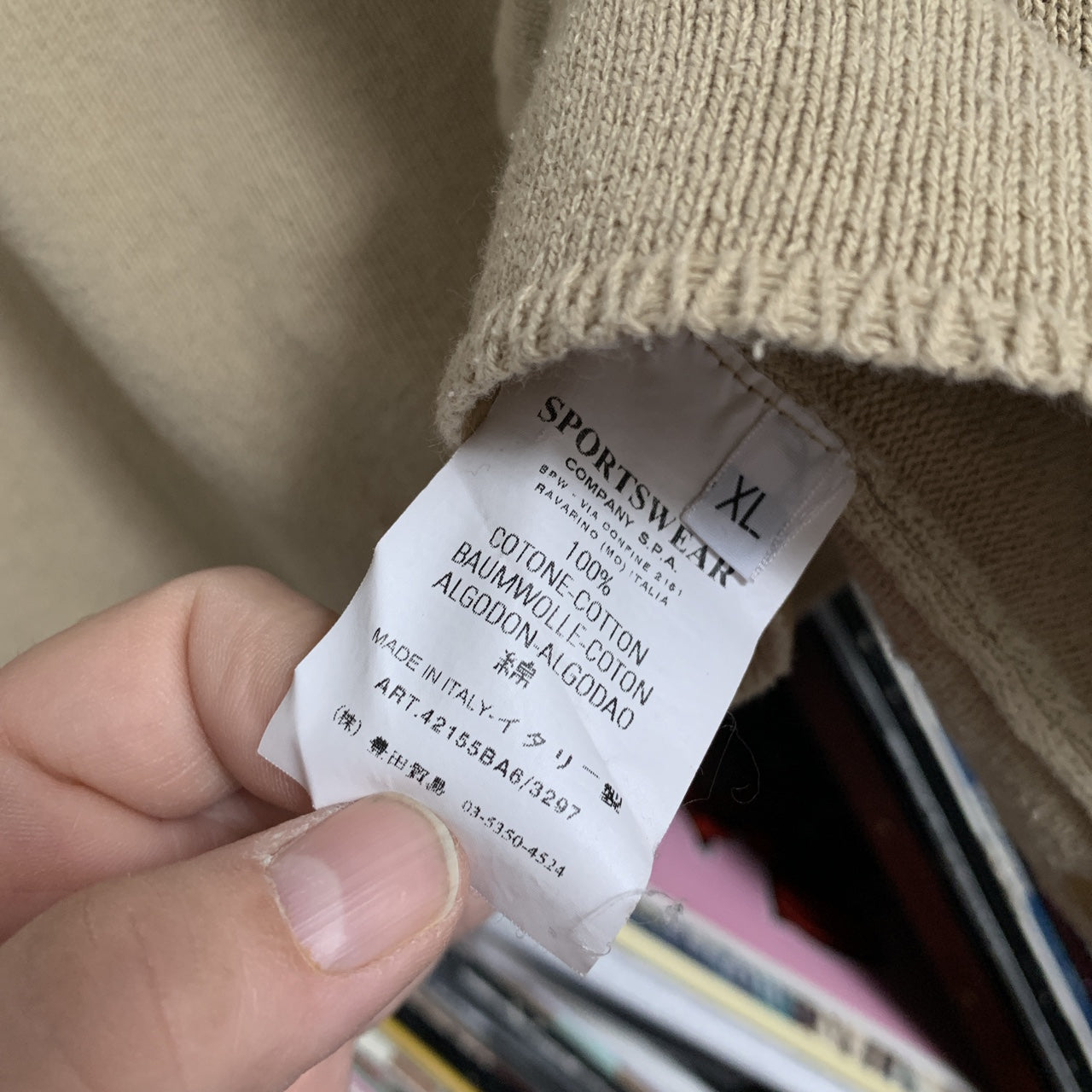 Stone Island Vintage zip front Knit Size XL Made In Italy