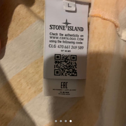 Stone Island Marina Long Sleeve Polo Shirt Size Large Brand-new