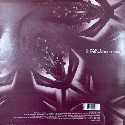 Twisted Anger Feat Danny C “Take It” / “The Latin Thing”