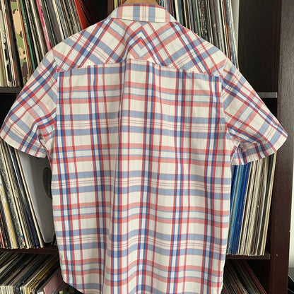 Timberland Earthkeepers Regular Fit Blue White Red Check Shirt Size Medium