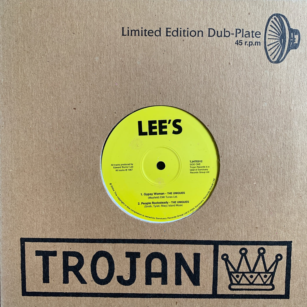 Trojan Records Limited Edition 10inch Dub-Plate, The Uniques “Gypsy Woman”