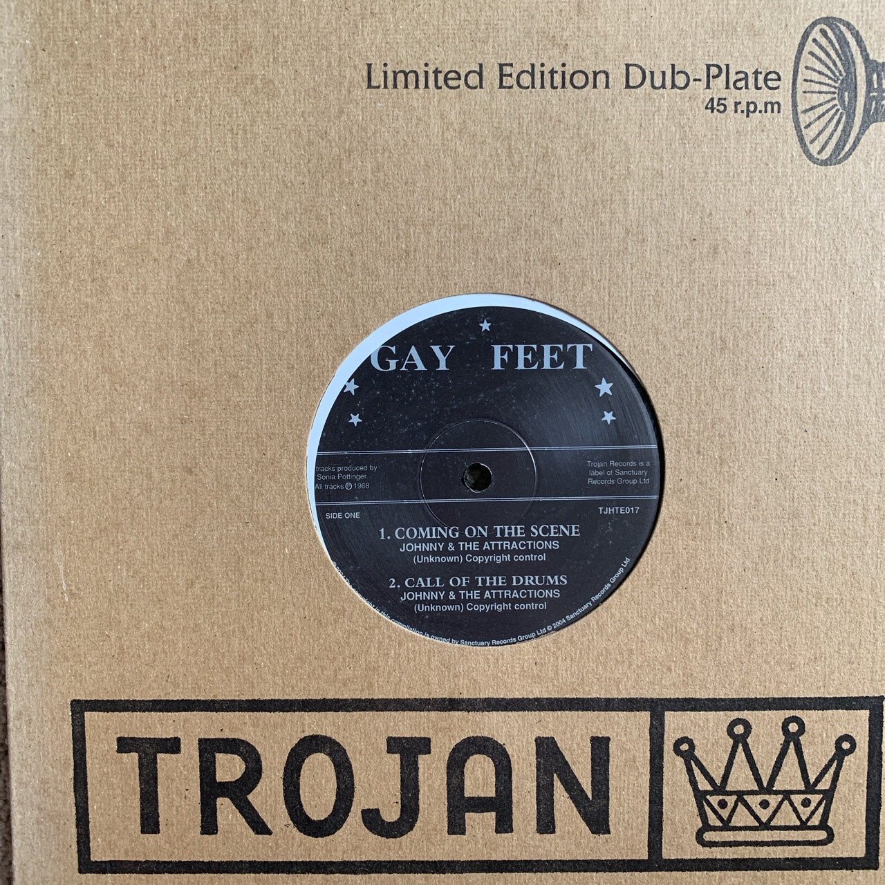 Trojan Records Limited Edition 10inch Dub-Plate Johnny & The Attractions “Coming on The Scene”