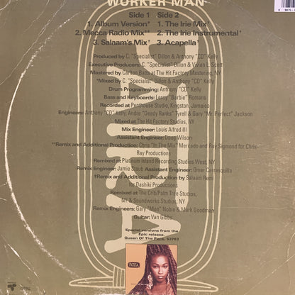 Patra “Worker Man” 6 Version 12inch Vinyl Single