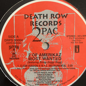 2pac Feat Snoop Doggy Dogg “2 Of Amerikaz Most Wanted” Death Row Records